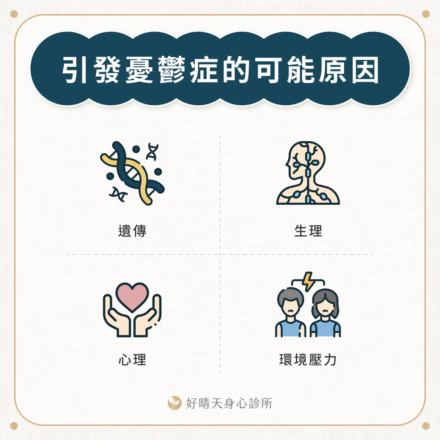 引發憂鬱症的可能原因