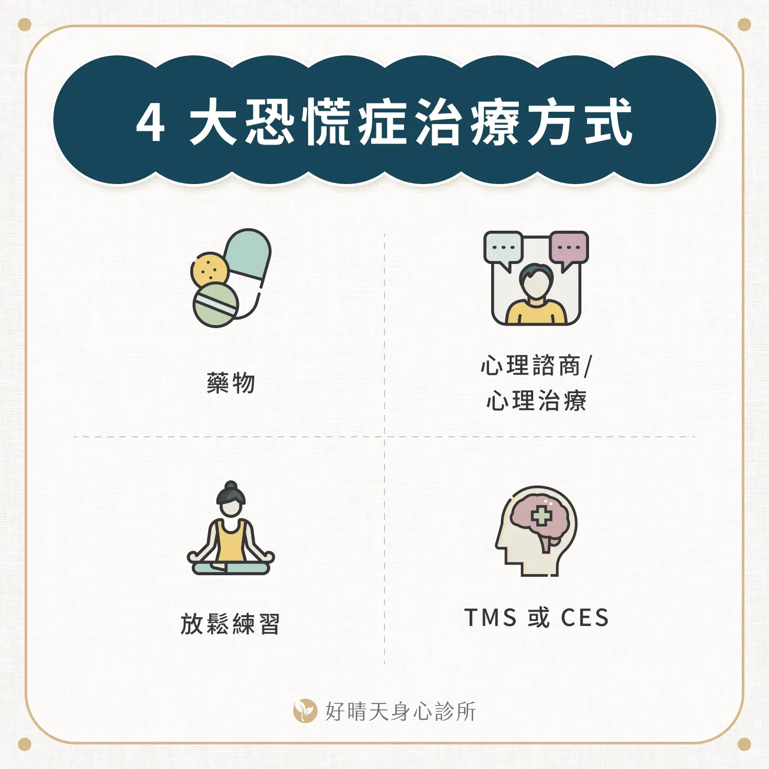 4 大恐慌症發作治療方式