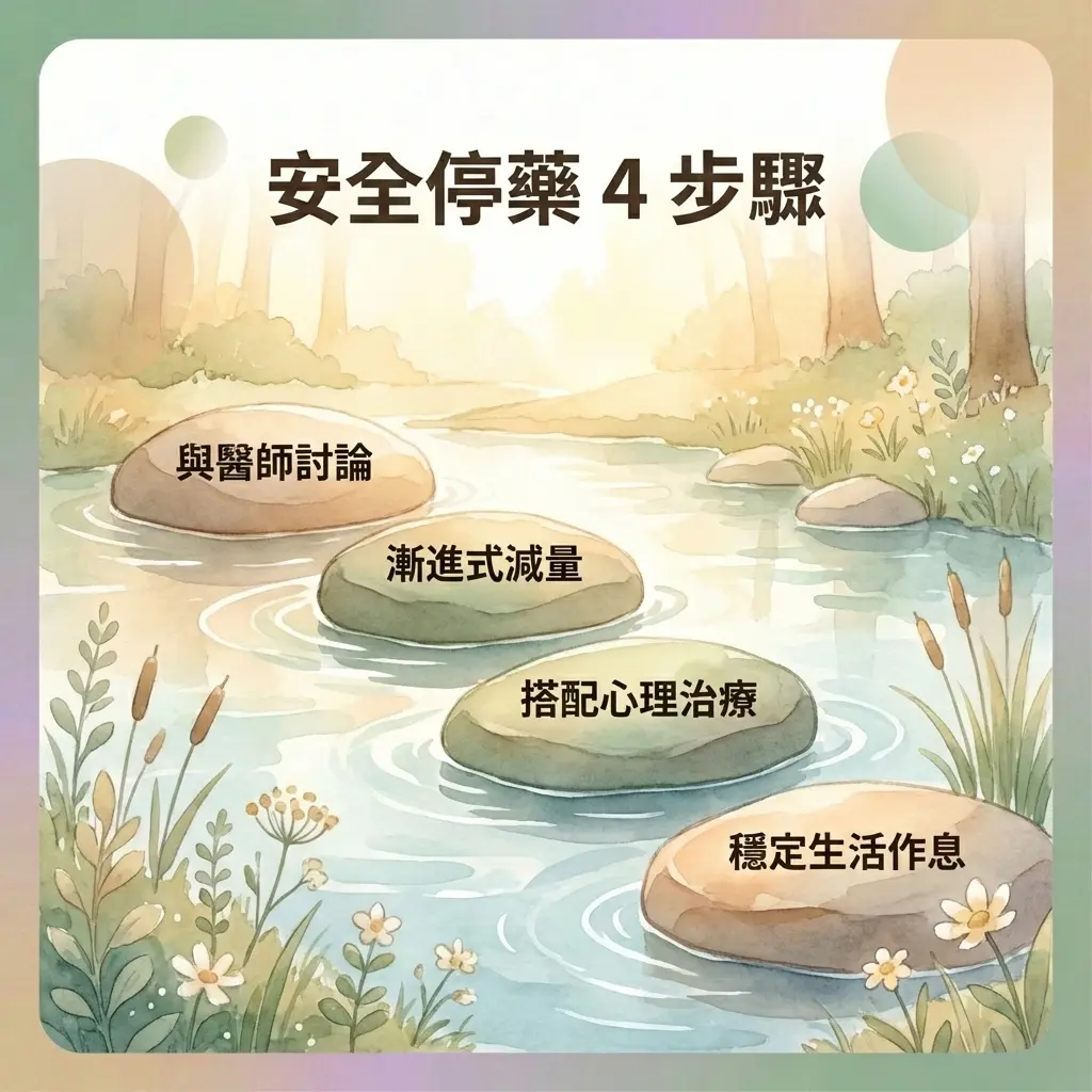 安全停藥4步驟:與醫師討論、漸進式減量、搭配心理治療、穩定生活作息