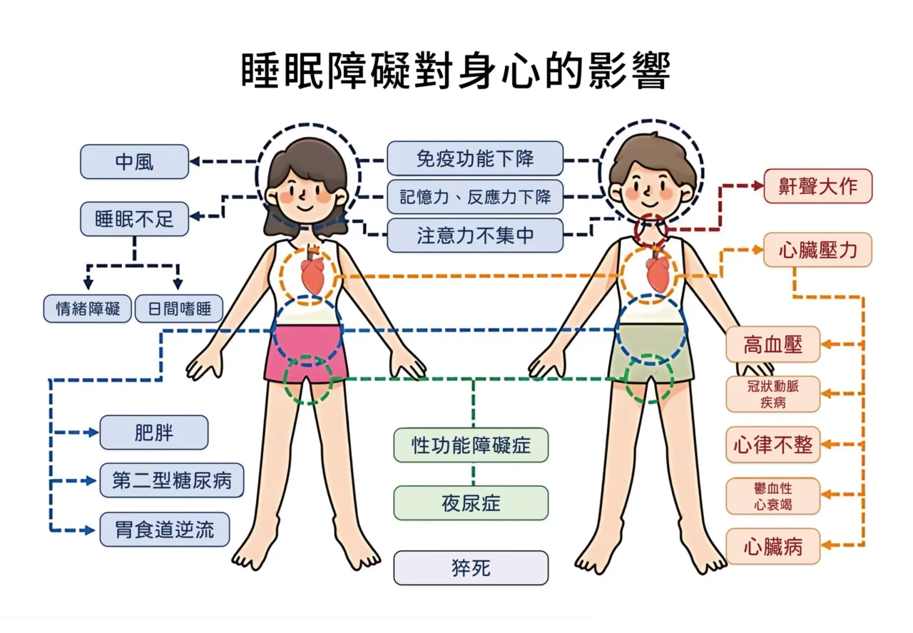 睡眠障礙對身心的影響
