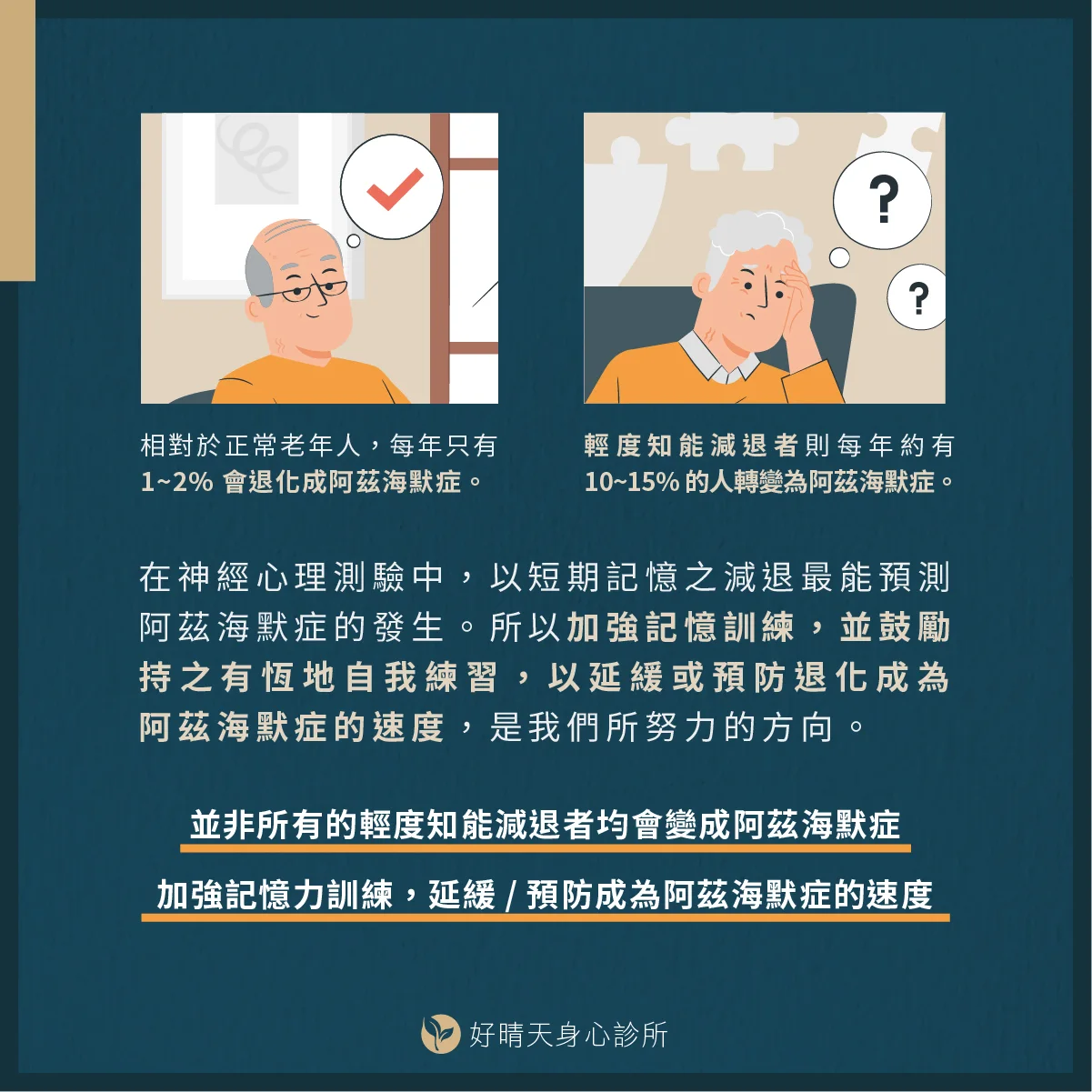 輕度知能減退的判定方式